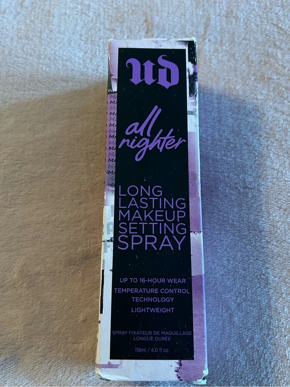 Urban Decay All-nighter Makeup Setting Spray 4oz lightweight transfer resistant